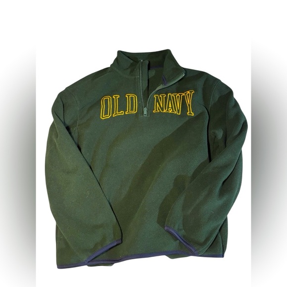 Old Navy 1/4 Zip Pullover Sweater Boys Size 10/12. Green, Style #750892-02 - Picture 1 of 6